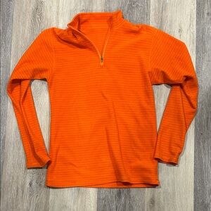 Patagonia Kids Orange Quarter-Zip Pullover